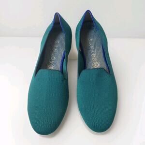 Rothy’s jade loafers women’s size 11 teal flats with removable insoles